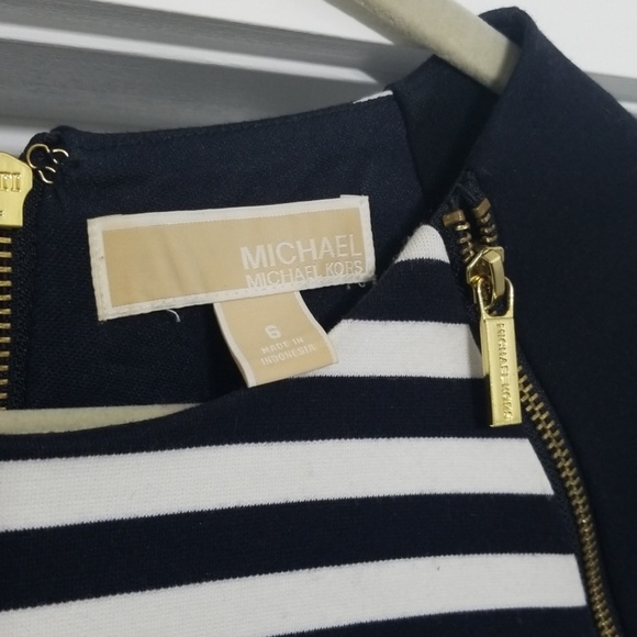 Michael Kors Navy and White striped mini dress - Picture 3 of 5